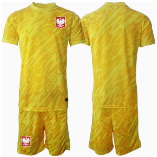 Polonia Portero Primera Equipación Niños Eurocopa 2024 Manga Corta (+ Pantalones cortos)